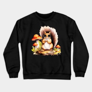 Cool Squirrel With Sunglasses Crewneck Sweatshirt